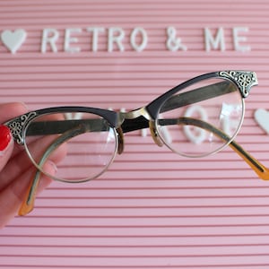 Vintage Katzenaugen Brille: 1950er-60er Jahre Brille