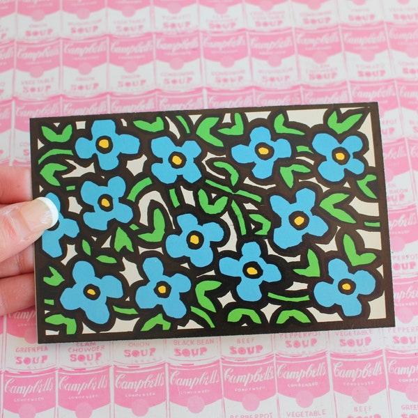 1960s 1970s Vintage MOD Flower Power Greeting Card Post Card...love. new old stock. collectible. floral. retro vintage mod greeting cards
