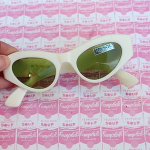 Vintage NISOL Cateye Sunglasses: 1950s-60s Mod Eyewear