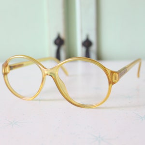 Vintage Christian Dior Optical Frames: Yellow Mod Glasses