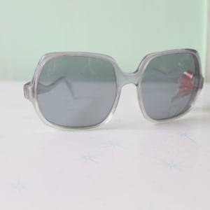 1970s Mod Sunglasses: Rare Deadstock Blue Tinted Lens