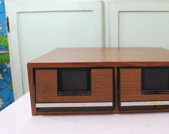 Tiroir de rangement pour cassettes VHS - Organisateur de médias des années 1980