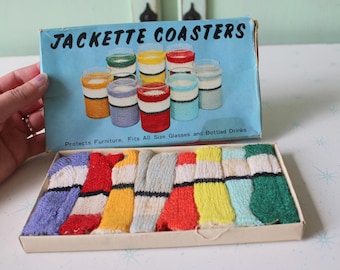 Vintage Jackette Coasters: Retro Kitsch Drink Coasters, Set of 6