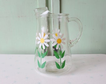 Jarra de vidrio con diseño floral: Retro Daisy Kitchenware