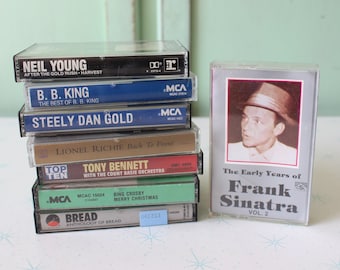 Vintage Set Lot Cassettes Bing Crosby Lionel Richie Tony Bennett Steely Dan BB King Neil Young Bread Frank Sinatra n Music Country  Lot of 8