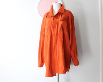 Vintage Burnt Orange  Basic Editions Blouse...1980s clothing. womens. top. mod. costume. blouse. womens. ladies. vintage blouse. silky. plus