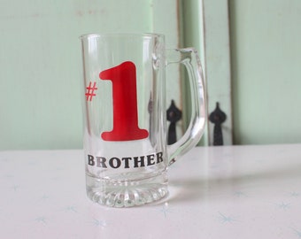 Retro #1 Brother Glass Mug - Kitsch Barware