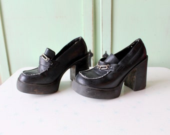 black platform shoes 90s