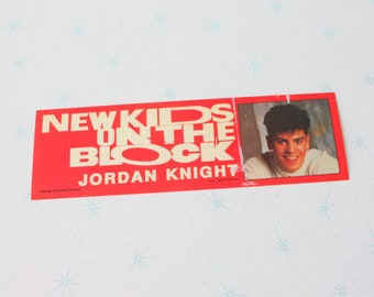 1990s NEW KIDS on the BLOCK Huge Bumper Sticker...retro. jordan and jonathan knight. joey. donnie. danny. teens. pop music. band. 90s music.