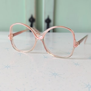 Vintage 1980s Pink Oversized Glasses - New Old Stock (No Lens)