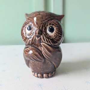 1970s Retro Ceramic Owl Figurine: Kitsch Home Decor - Etsy