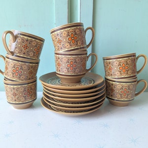 Vintage Floral Coffee Cup and Plate Set: Winterling Bavaria, Germany