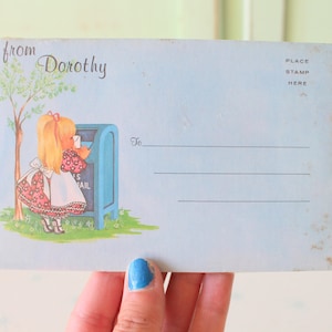 Vintage 60er Jahre NOS Brief DOROTHY Brief Schreibmaschine Notizbuch Papier Postkarten Pad. benennen. retro. klassisch. zweigig. Modell Schreiber. Geschenk für sie