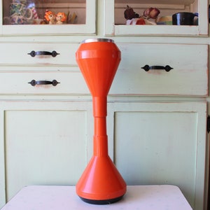 Vintage Orange Retro Atomic 1970s Standing Ashtray.....groovy. 60s. 70s. vintage home. kitsch. 70s home. disco. orange decor. party decor