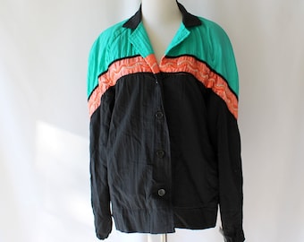1980s  Color Block Windbreaker Jacket (M/L)