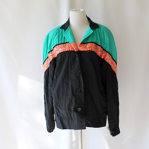 1980s Vintage Color Block Windbreaker Jacket (M/L)