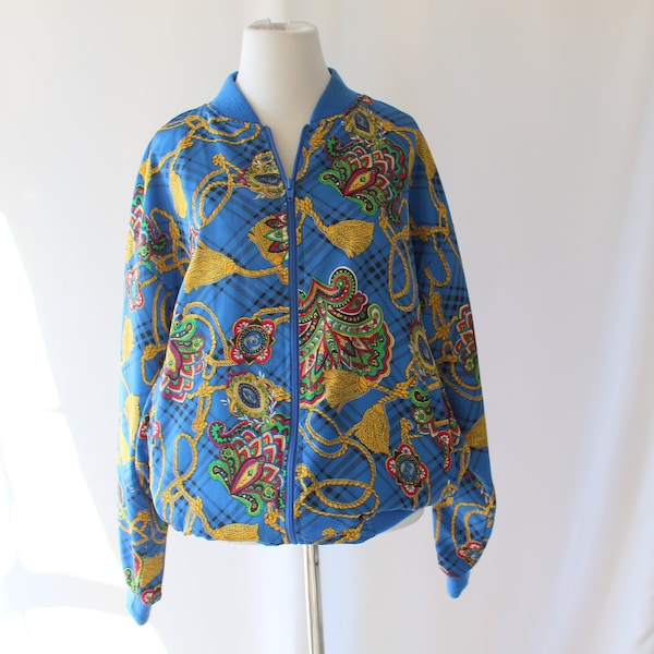 1980s BLUE MESH Jacket....size large...colorful. bright. retro. teal. artsy. 1980s. 1990s. rad. fun. hipster. unisex. swishy. mesh jacket