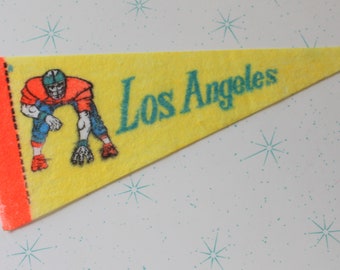 Banderín de fútbol americano vintage de Los Ángeles de los años 60: decoración deportiva retro