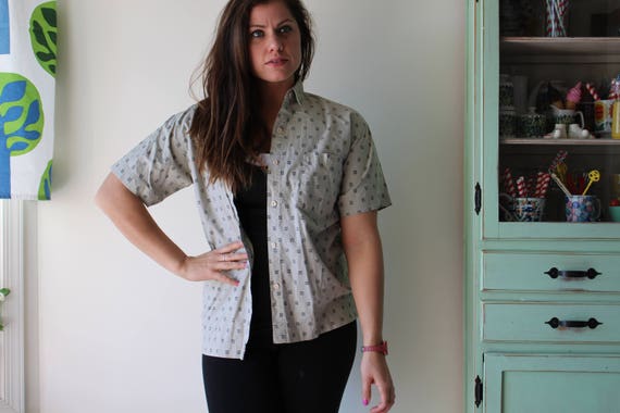 Vintage Gitano Striped Button-Down Shirt, Mens Me… - image 3