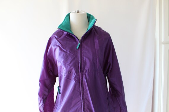 1980s Vintage Windbreaker Jacket..small. purple. … - image 4