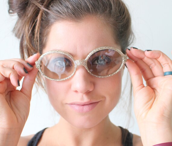 1950s 1960s GLITTER France Sunglasses..vintage eye