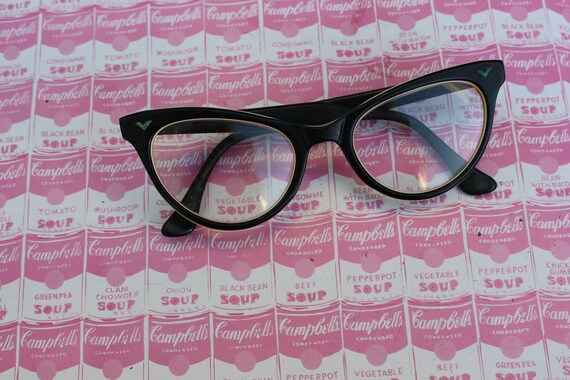 1950s 1960s Vintage CAT EYE Atomic Eye Glasses.vi… - image 2