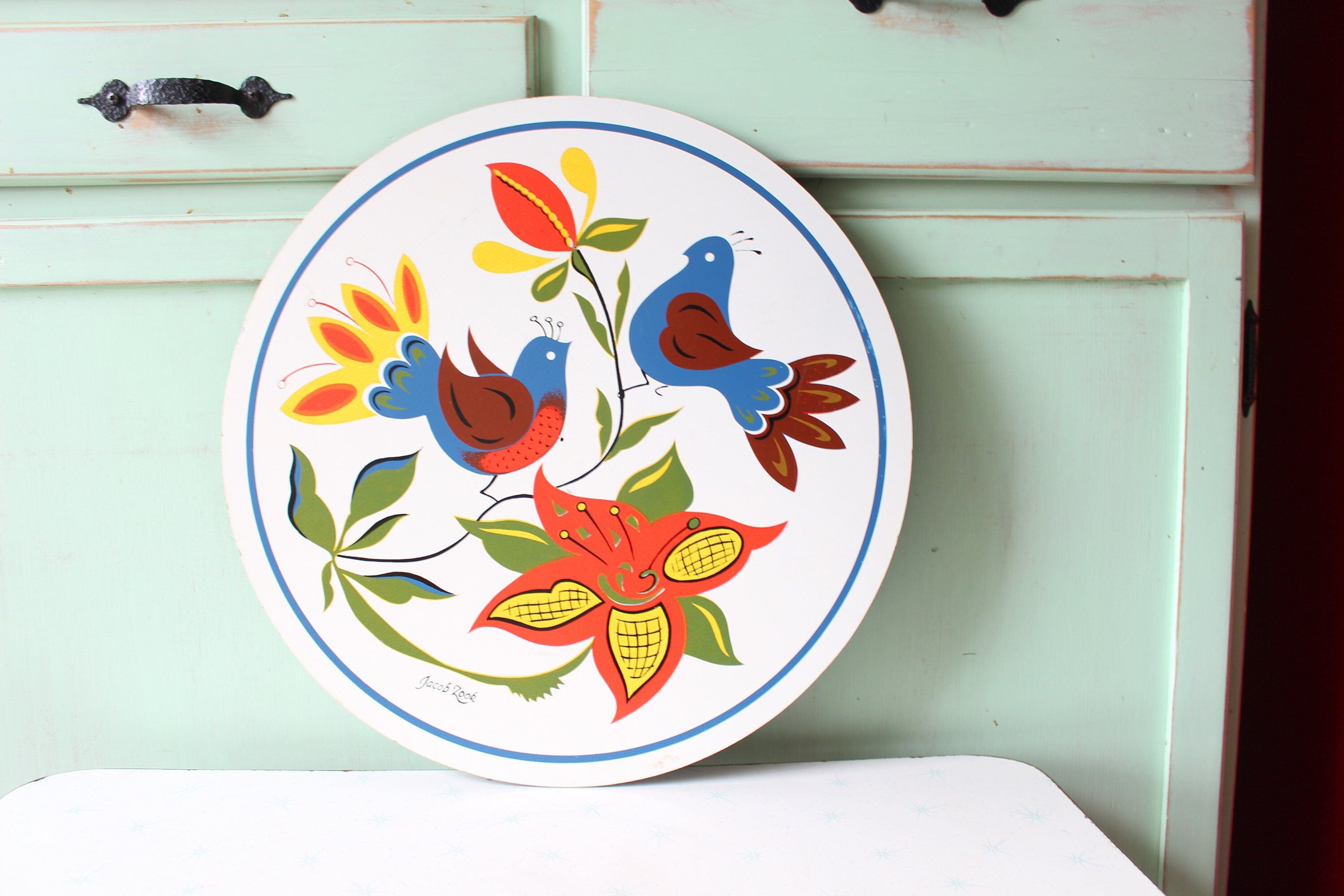 Vintage 1960s Kitsch Bird Wall Hanging - Retro Home Decor