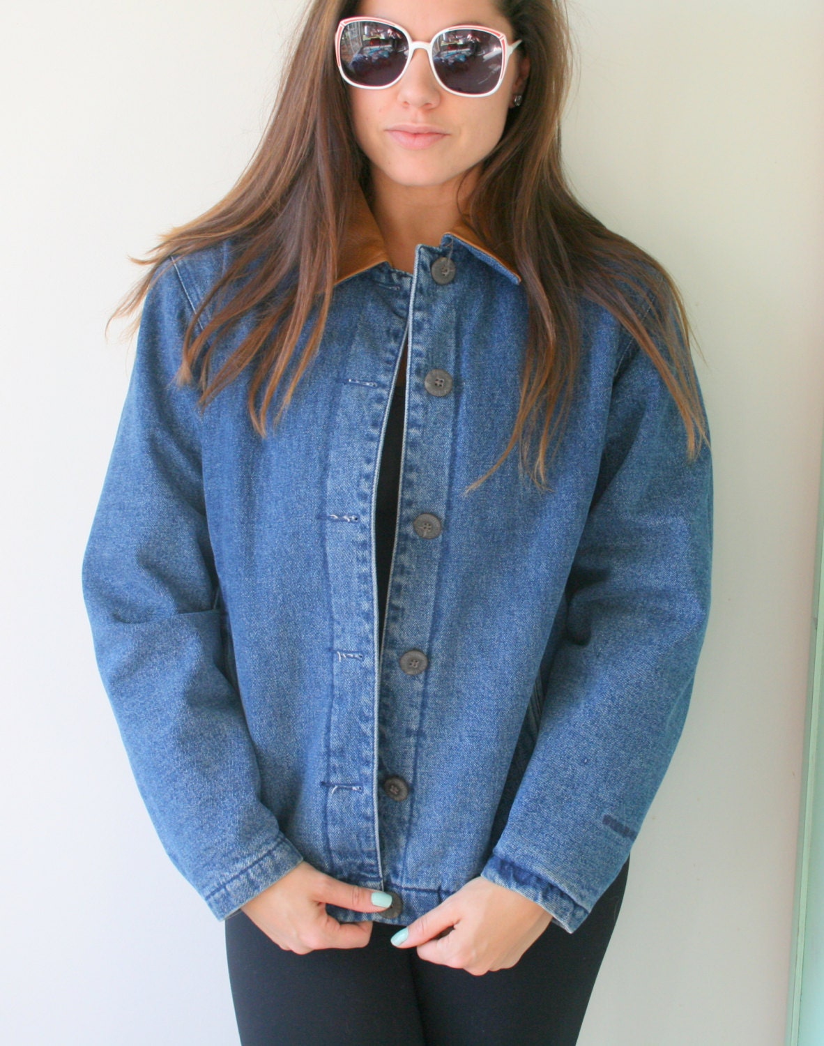 1980s WOOLRICH Jean Leather Jacket 