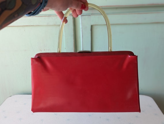 Vintage FANCY GIRL Handbag...clear. small. medium… - image 1