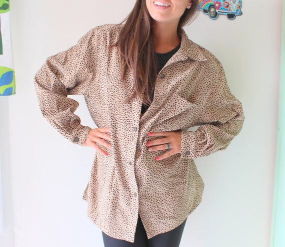 1990s LEOPARD Print Jacket.....retro. 1980s. rad.… - image 1