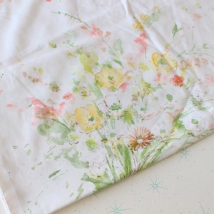 Vintage 1970s Floral Pillow Case: Retro Mod Bedding
