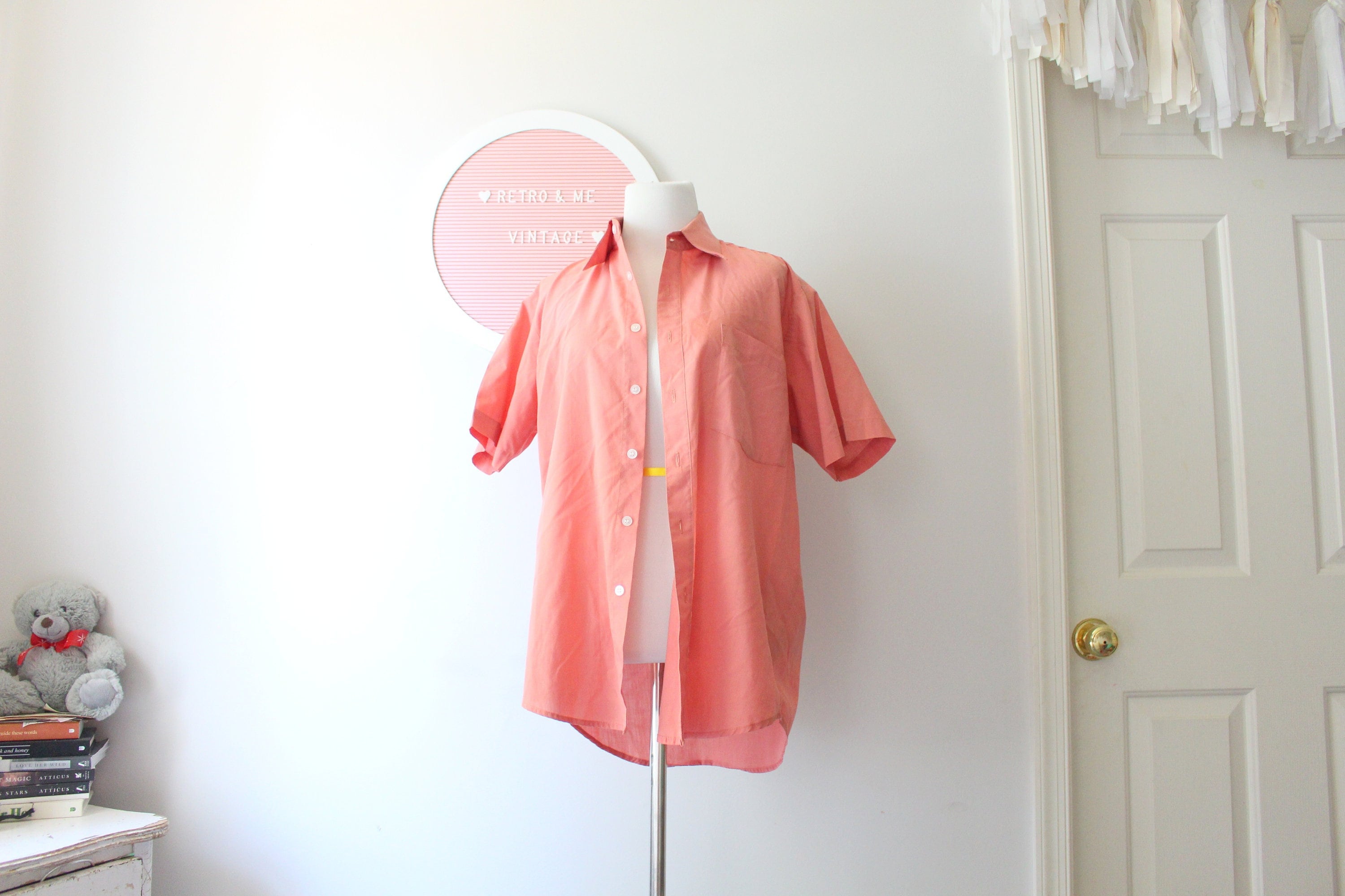 Vintage Button Down Grandfather Shirt - Etsy Vintage Button Down Grandfather Shirt - Etsy