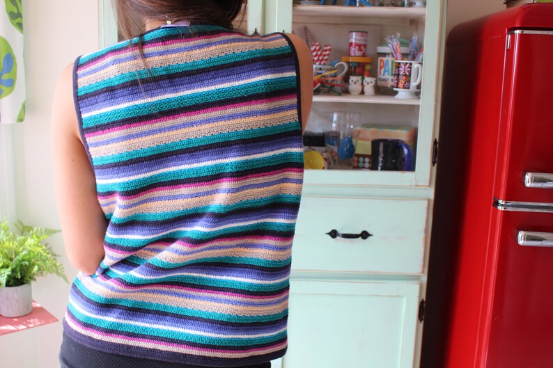 striped bright crop sweater fun bright rainbow retro 1960s RAINBOW Sweater...unicorn colorful rad knit sweater 1960s sweater