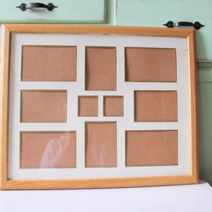 Vintage Holz Collage Bilderrahmen: 18x22 1980s Wohnkultur