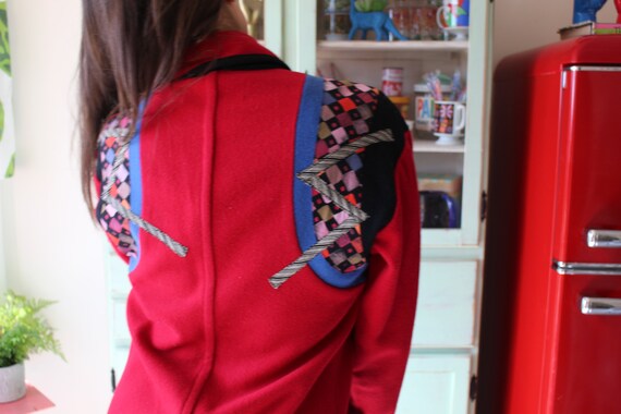 1980s 90s Artsy Fancy City Girl Jacket...size sma… - image 6