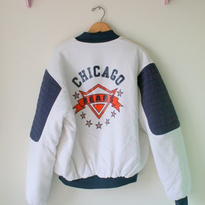 Vintage CHICAGO Bears Football Jacket Coat.....unisex. sports. retro. vintage. rad.  short jacket. womens. mens. vintage spors. rare vintage