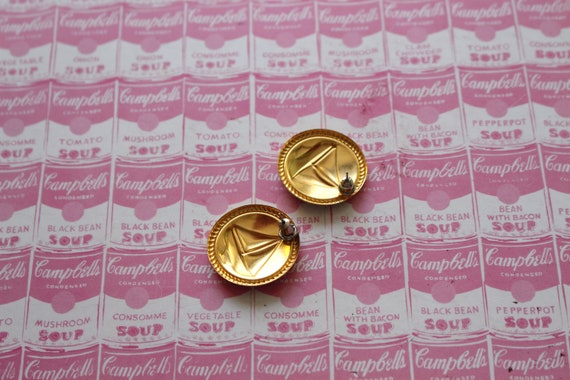 1980s BLUE and Golden Anchor Stud Earrings.....na… - image 3
