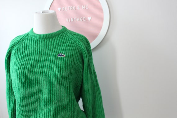 1970s Vintage Kelly Green Unisex Sweater.....smal… - image 4