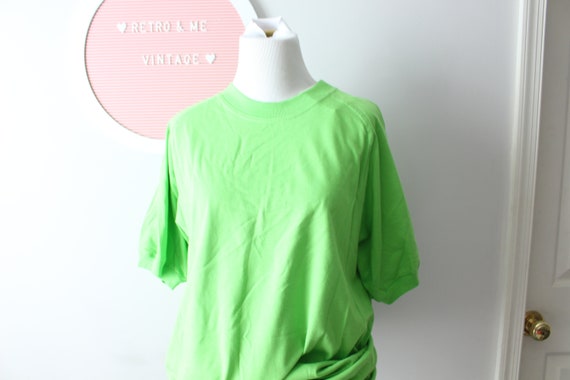 NOS 1980s Green Neon Top......medium. large. unis… - image 4