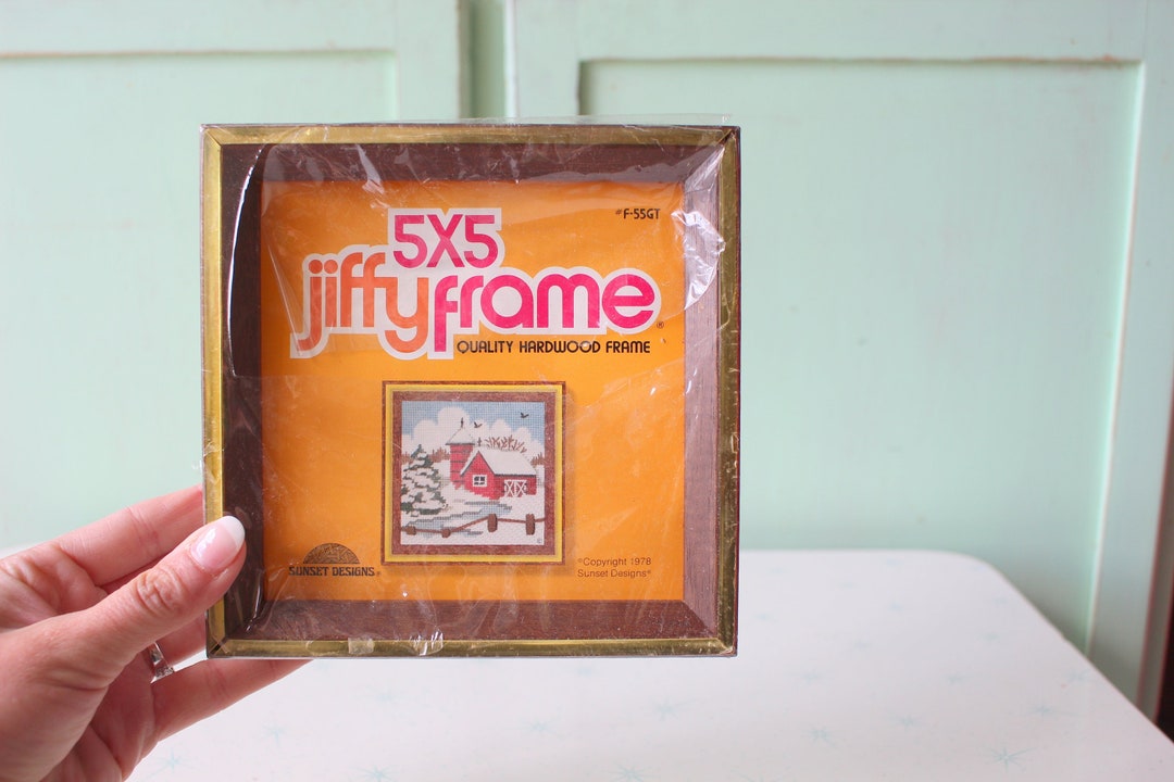 Vintage 70s Wooden Picture Frame: 5x5 Retro Home Decor (NOS) - Etsy