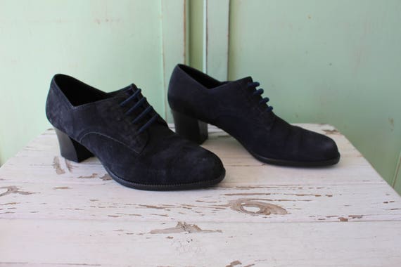 SALE/// 1980s Blue Vintage BOOTS....leather boots… - image 2