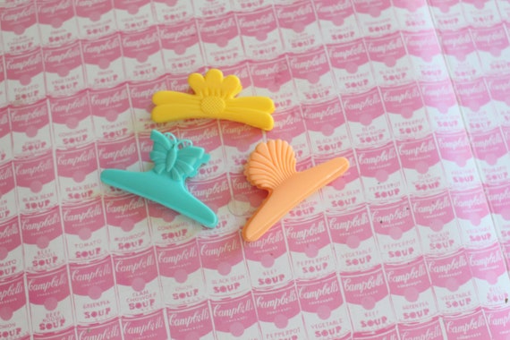 1980s Vintage NOS Hair Clip LOT of 3....butterfly… - image 1