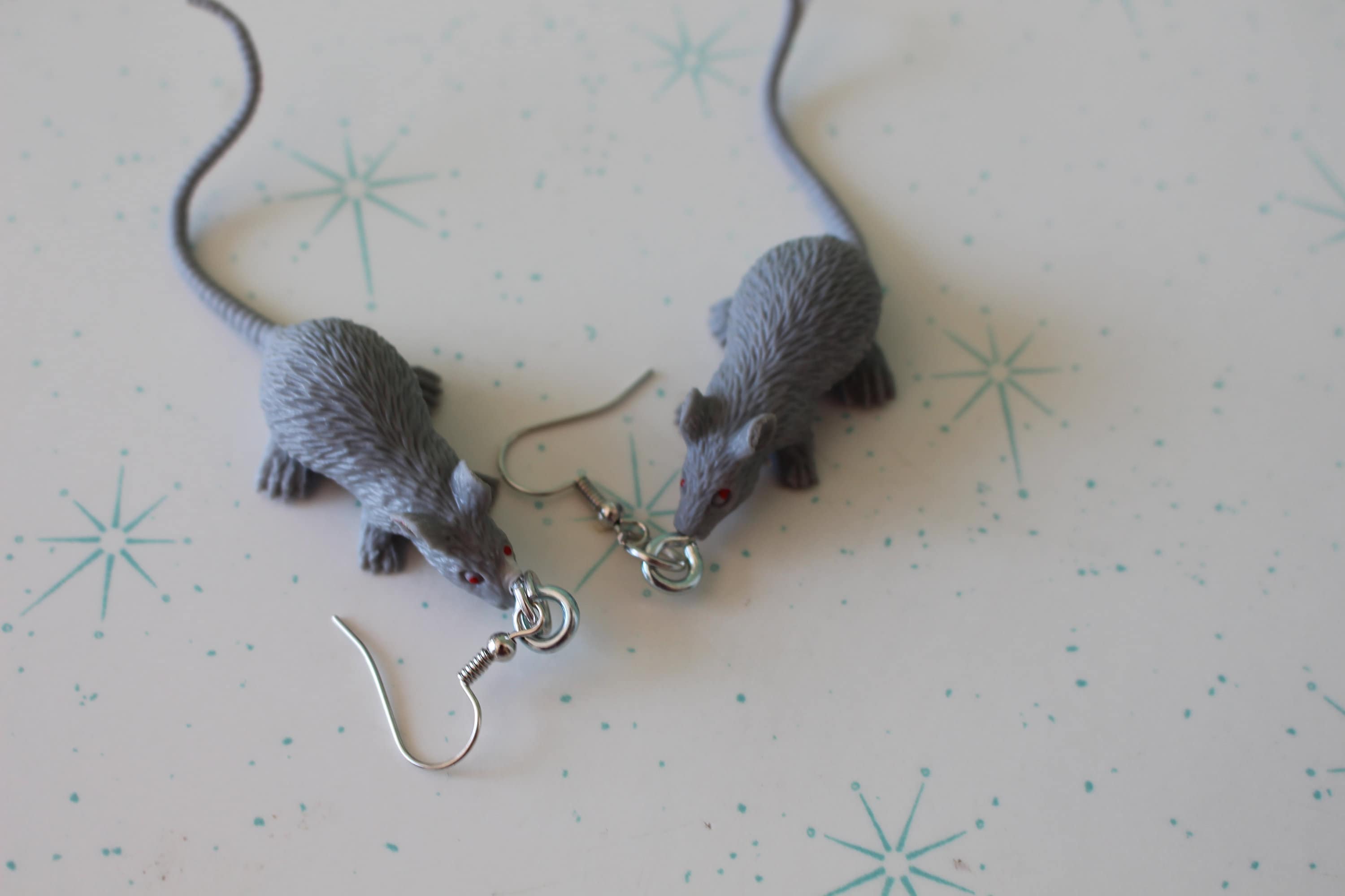 The RAT Earrings.....spooky. Halloween. Novelty. Weird. - Etsy Ireland