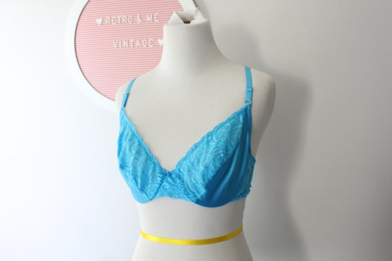 1980s Vintage BLUE Lace Vintage SEXY Lacey Tulle … - image 5