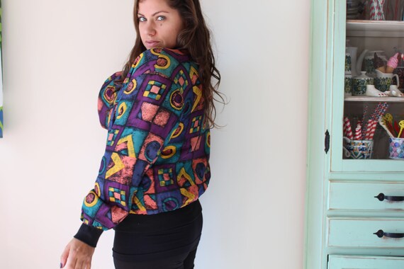 1980s RAINBOW Jacket...size small...colorful. bri… - image 3