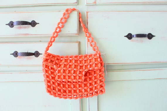 1960s BEADED Fancy Clutch Purse.....glam. gogo. be