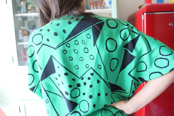 1980s POLKA DOTS Dress...size XLarge womens...retr