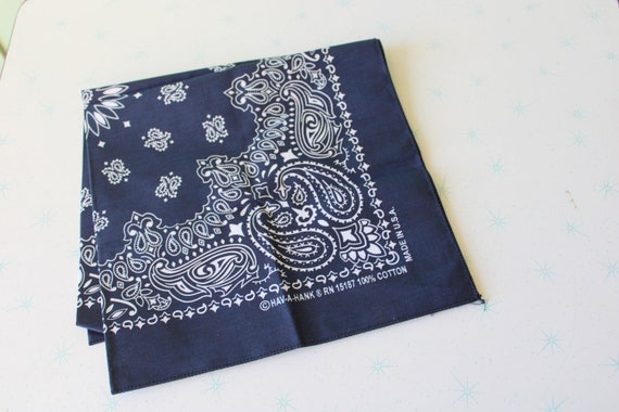 50s scarf or bandana usa-made designer textile harwood steiger pictograph terra cotta bandana