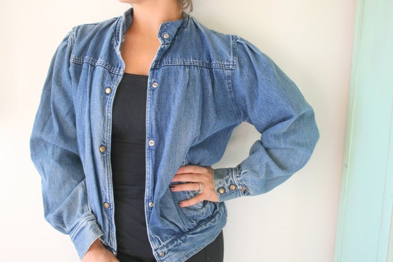 Vintage BLUE JEAN Jacket...rad. grunge. hipster. … - image 1