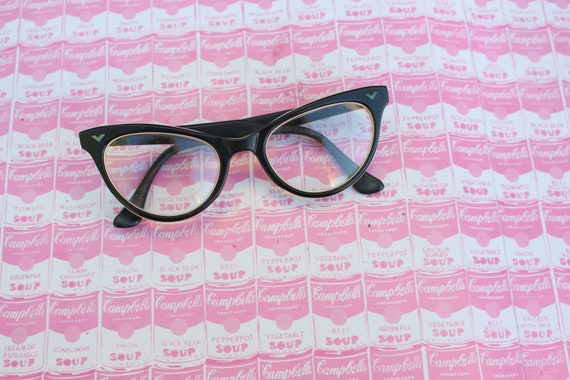 1950s 1960s Vintage CAT EYE Atomic Eye Glasses.vi… - image 1